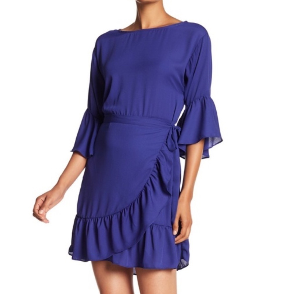 Rebecca Minkoff blue/purple Dress with Ruffle Details size XS
